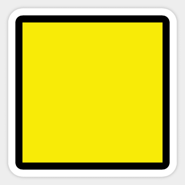 yellow square shirt Sticker by corbeau